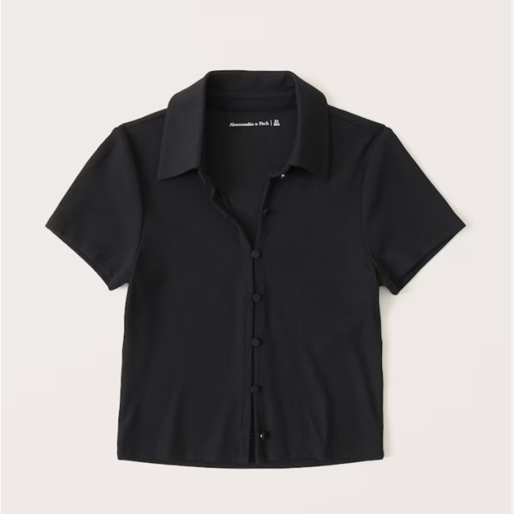 Abercrombie & Fitch Seamless Rib Fabric Polo